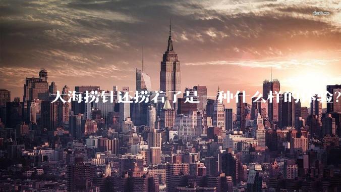 大海捞针还捞着了是一种什么样的体验？